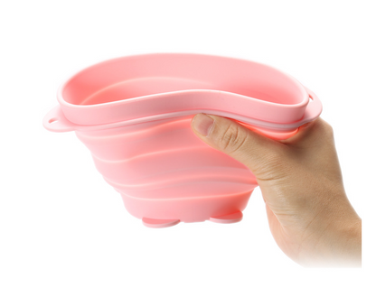 Portable silicone folding bowl